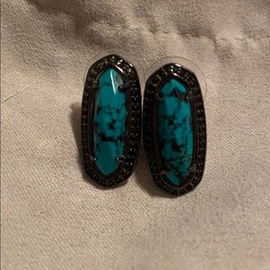 Black Veined Turquoise Studs Kendra Scott